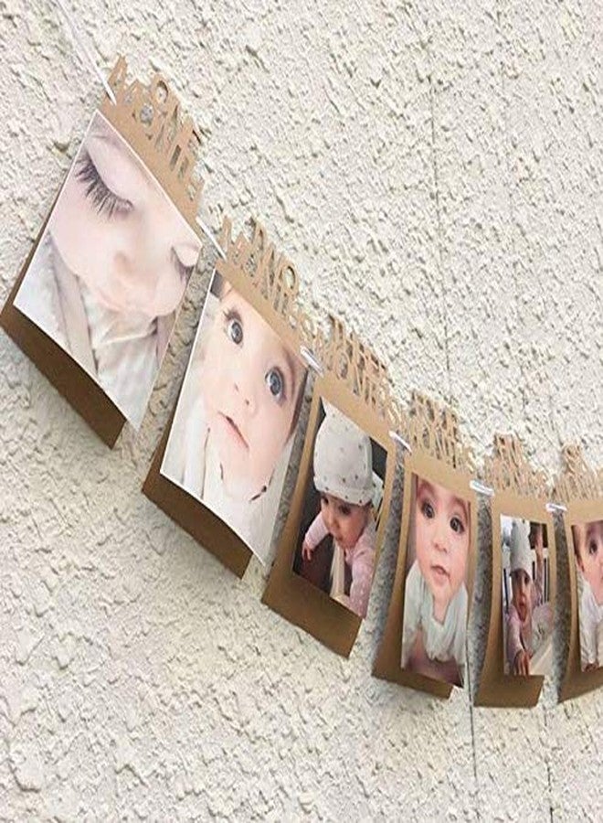 فافيلا لافتة زينة عيد الميلاد الأول للأطفال من ورق كرافت سميك من فافيلا، مناسبة للأطفال من عمر شهر إلى 12 شهرًا - Image 5